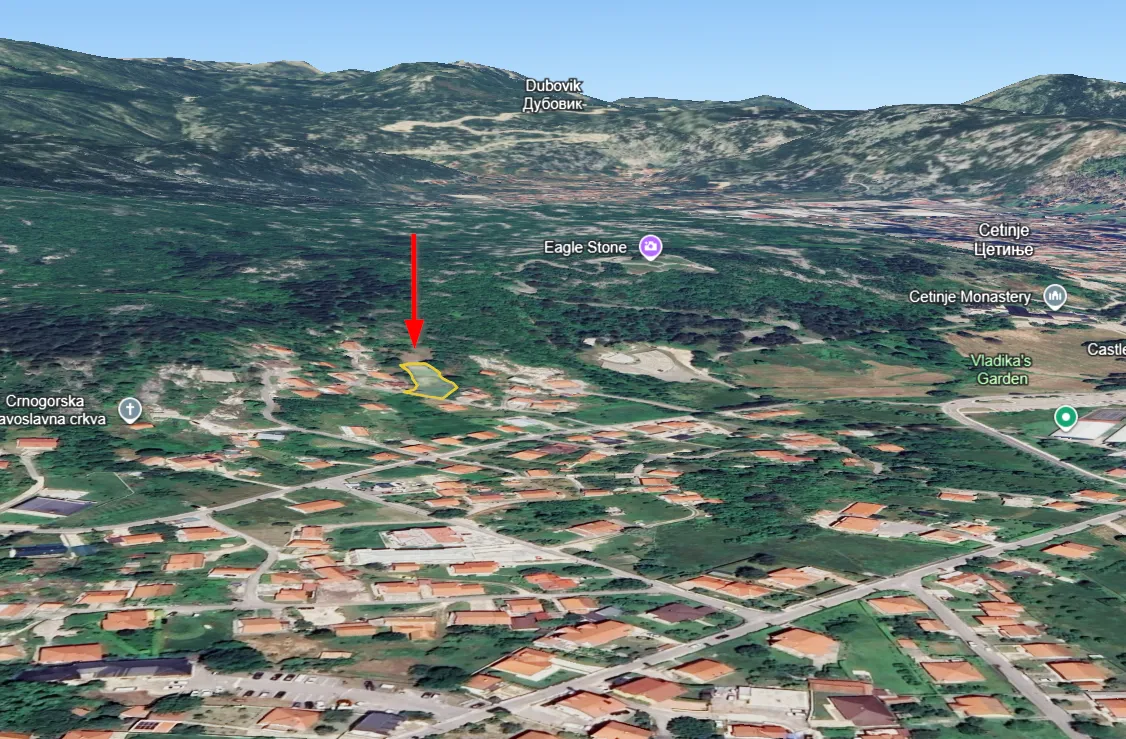 Sale, land lot, 1000m², Centar, Cetinje