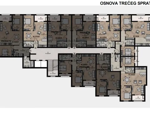 Sale, two bedroom apartment, 73m², Ilino, Bar - image 11