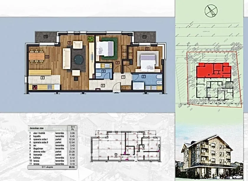 Prodaja, jednosoban stan, 45m², Centar, Kolašin