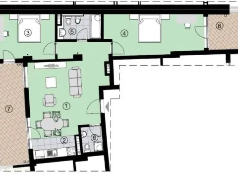 Sale, two bedroom apartment, 92m², Bečići, Budva - image 4