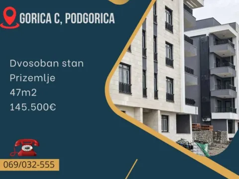 Prodaja, dvosoban stan, 47m2, Gorica C, Podgorica Prodaja, dvosoban stan, 47m2, Gorica C, Podgorica