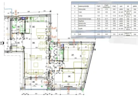 Architectural floor plan of the apartment with room layout and dimensions. - image 9