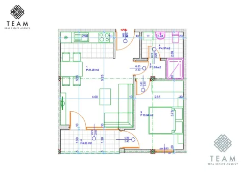 Osnova stana sa rasporedom prostorija i dimenzijama. - image 6