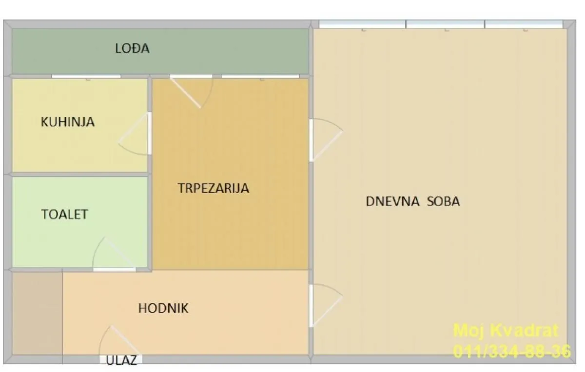 Sale, one bedroom apartment, 47m², Brace Jerković, Voždovac Sve Podlokacije