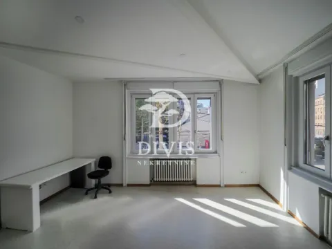 Empty bright room with white walls and an office desk. - image 16