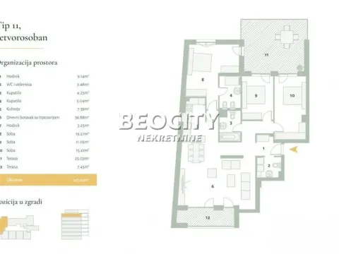 Sale, four bedroom apartment, 175m², Banovo Brdo, Beograd - image 17