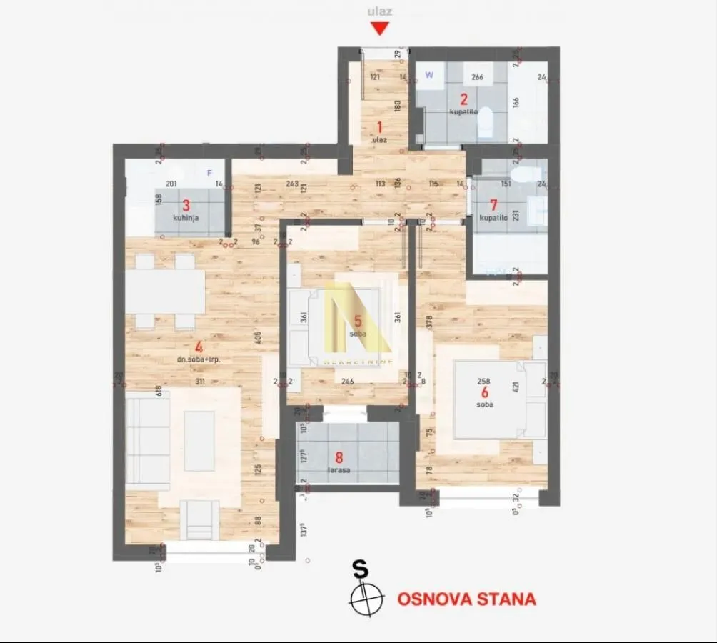Prodaja, trosoban stan, 62m², Centar, Novi Sad