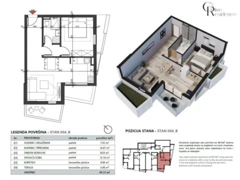 Prodaja, jednosoban stan, 45m², Petrovac, Budva - image 10