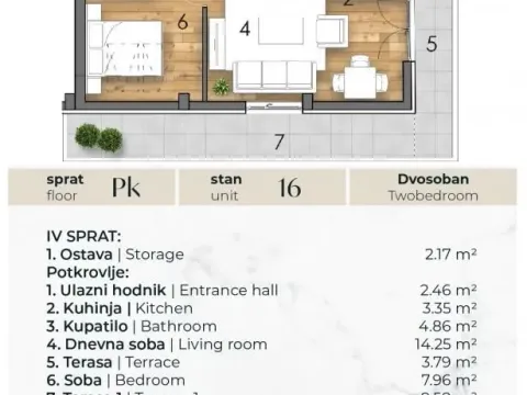 Prodaja, dvosoban stan, 51m², Detelinara, Novi Sad Sve Podlokacije - image 2