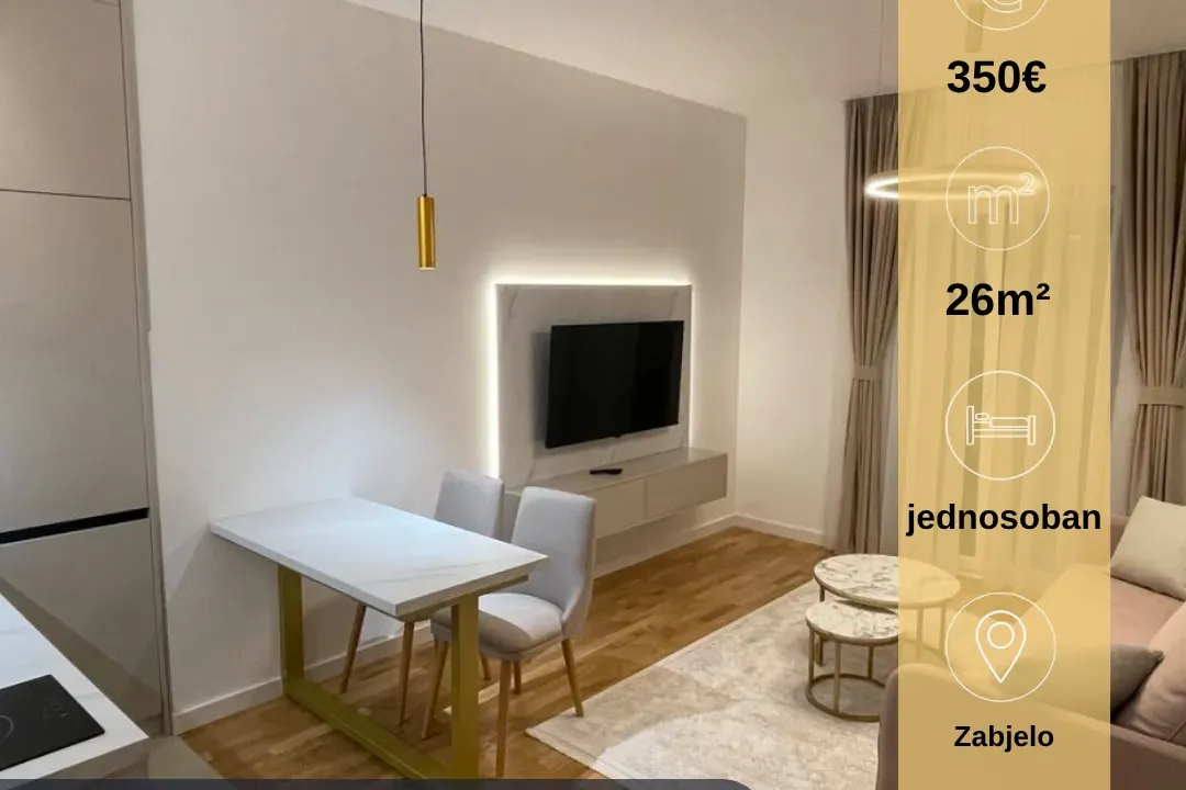 Rent, studio apartment, 26m², Zabjelo, Podgorica