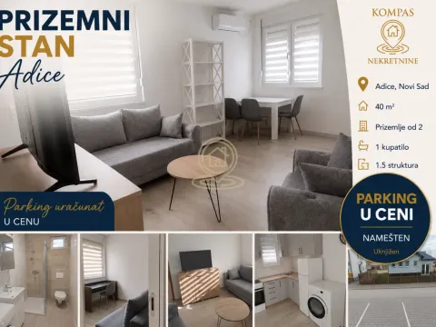 Prodaja, jednosoban stan, 40m², Adice, Novi Sad Sve Podlokacije - image 1