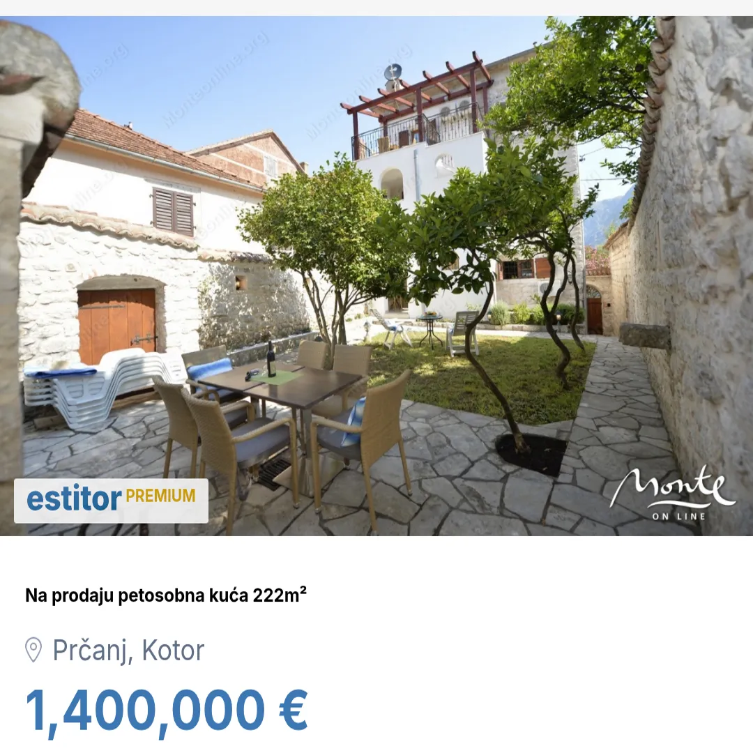 Prodaja, kuća, 222m², Prčanj, Kotor
