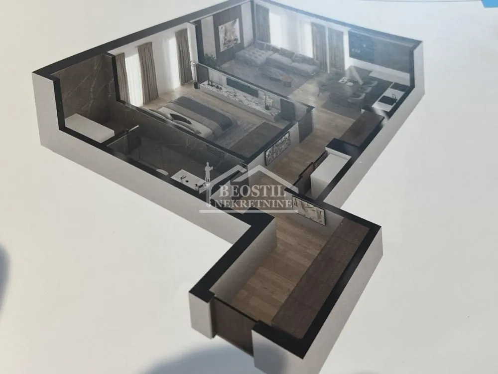 Sale, two bedroom apartment, 69m², Savski Venac, Beograd
