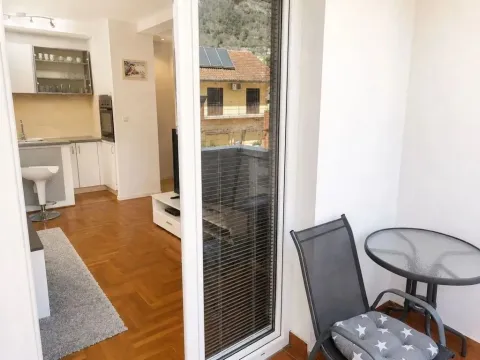 Pogled sa terase ka unutrašnjosti stana i kuhinji. - image 10