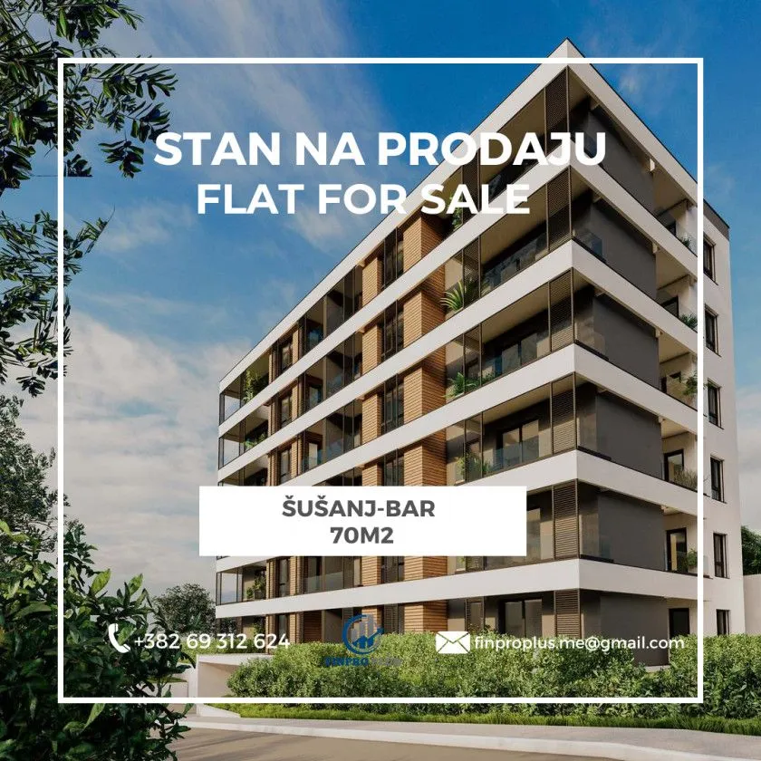 Sale, apartment, 70m², Šušanj, Bar