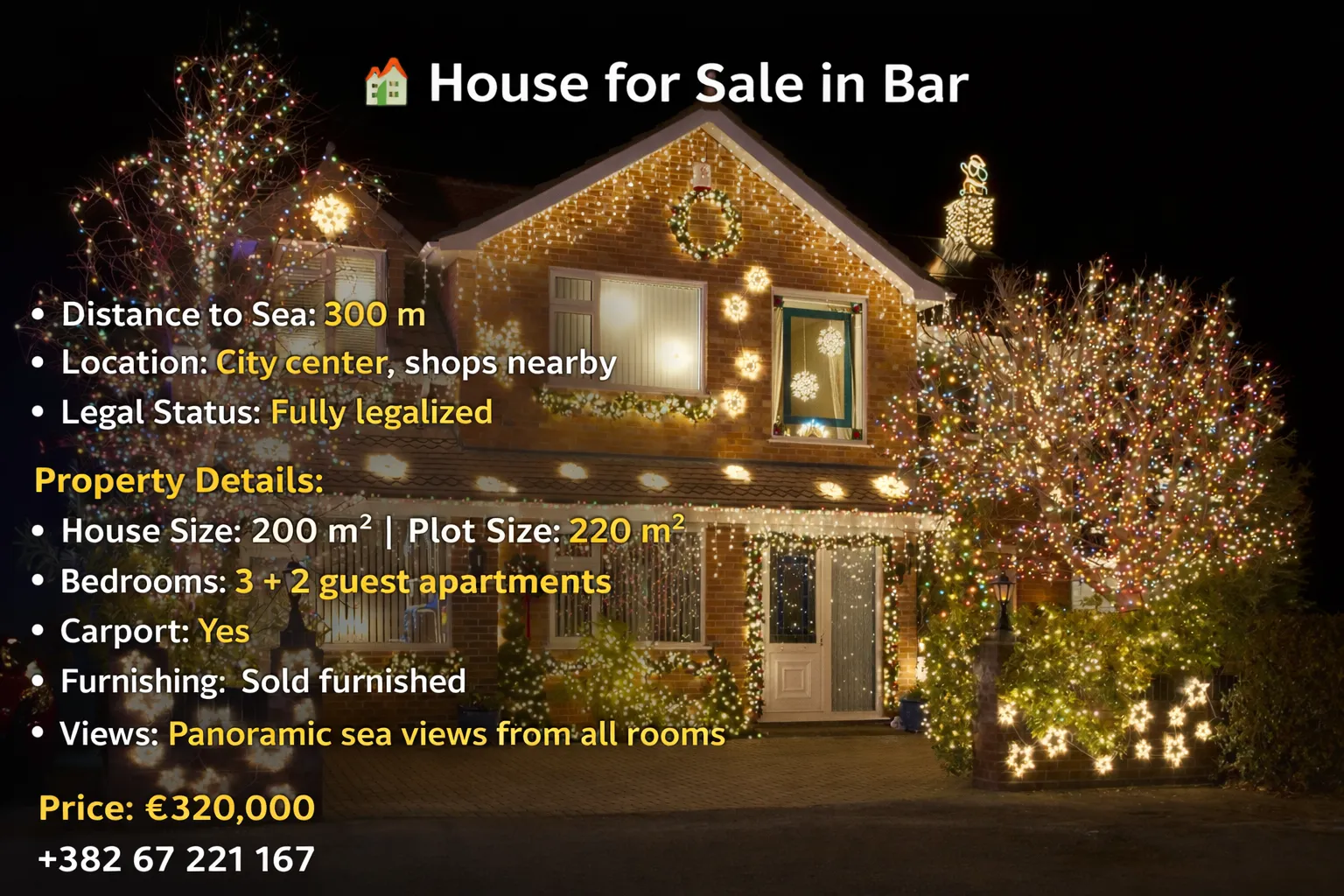 Sale, house, 220m², Centar, Bar