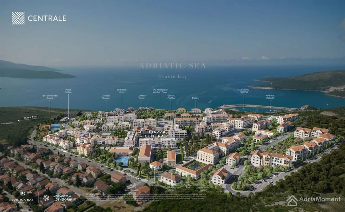 Prodaja, jednosoban stan, 70m², Luštica Bay, Tivat