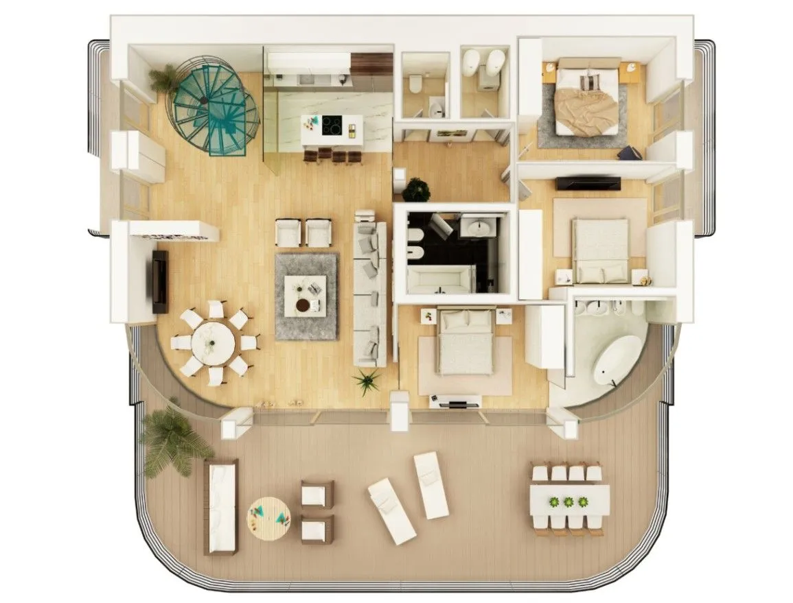 Sale, three bedroom apartment, 457m², Zavala, Budva