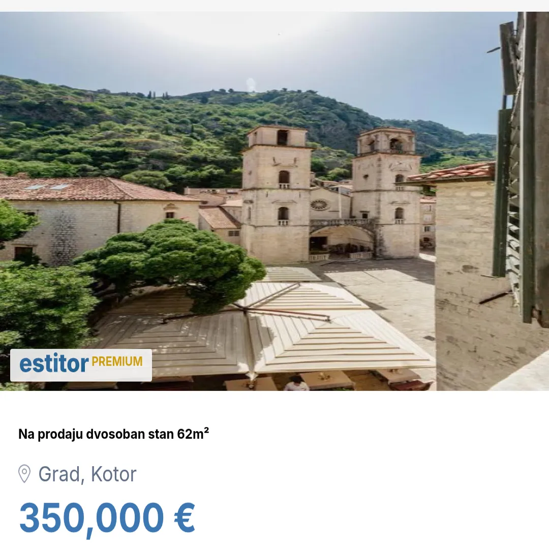 Prodaja, dvosoban stan, 62m², Grad, Kotor