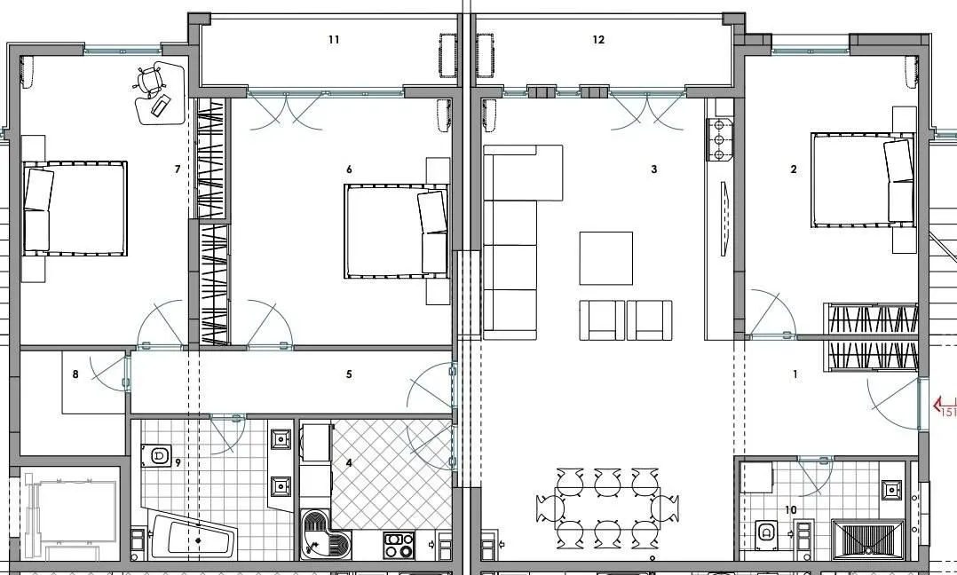 Sale, three bedroom apartment, 151m², Centar, Bar