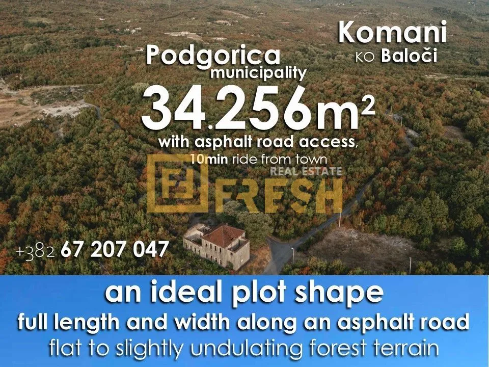 Prodaja, plac, 34256m², Ostalo, Podgorica