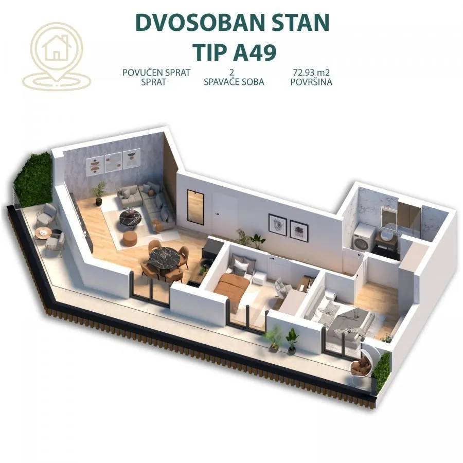 Prodaja, trosoban stan, 72m², Centar, Vrnjačka Banja