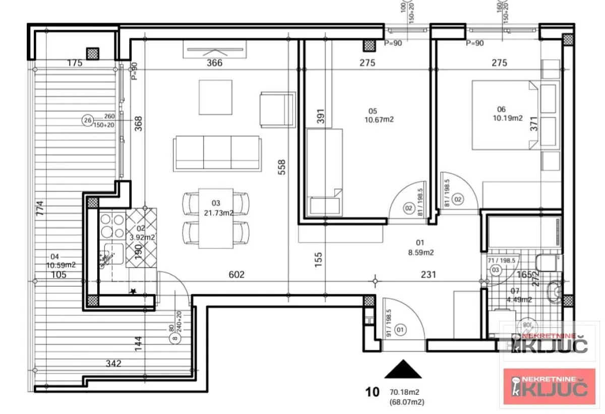 Sale, three bedroom apartment, 70m², Bulevar patrijarha Pavla, Novi Sad Sve Podlokacije