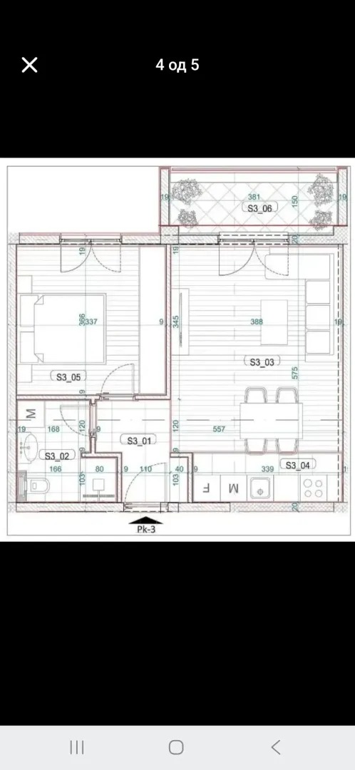 Sale, one bedroom apartment, 45m², Momišići, Podgorica