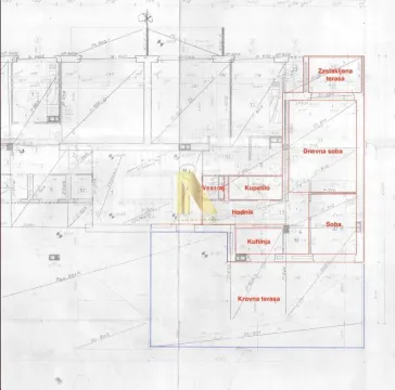 Arhitektonski nacrt i plan stana sa oznakama prostorija. - image 19