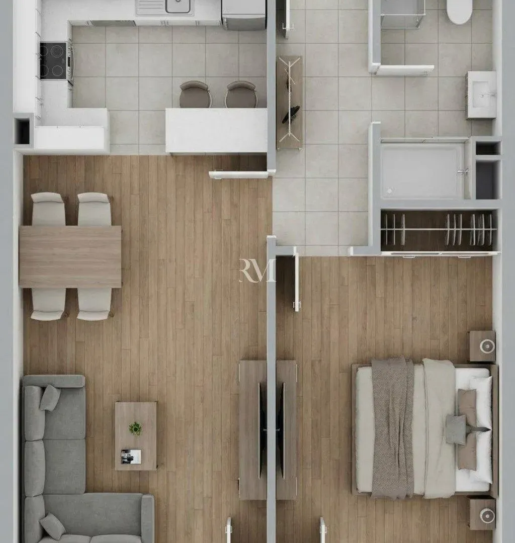 Sale, one bedroom apartment, 48m², Kavač, Kotor