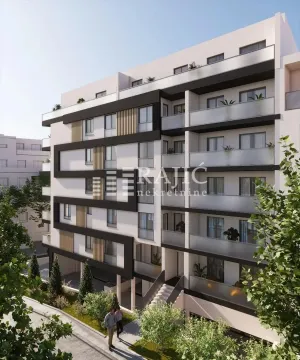 Spoljašnji izgled moderne stambene zgrade sa terasama i uređenim okruženjem. - image 3