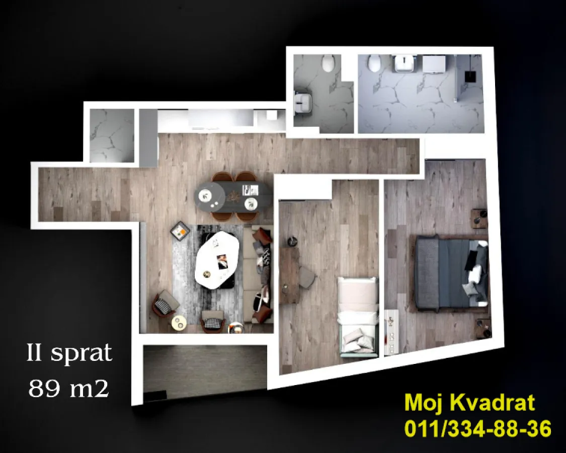 Sale, three bedroom apartment, 89m², Centar, Pančevo