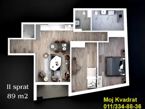 Sale, three bedroom apartment, 89m², Centar, Pančevo