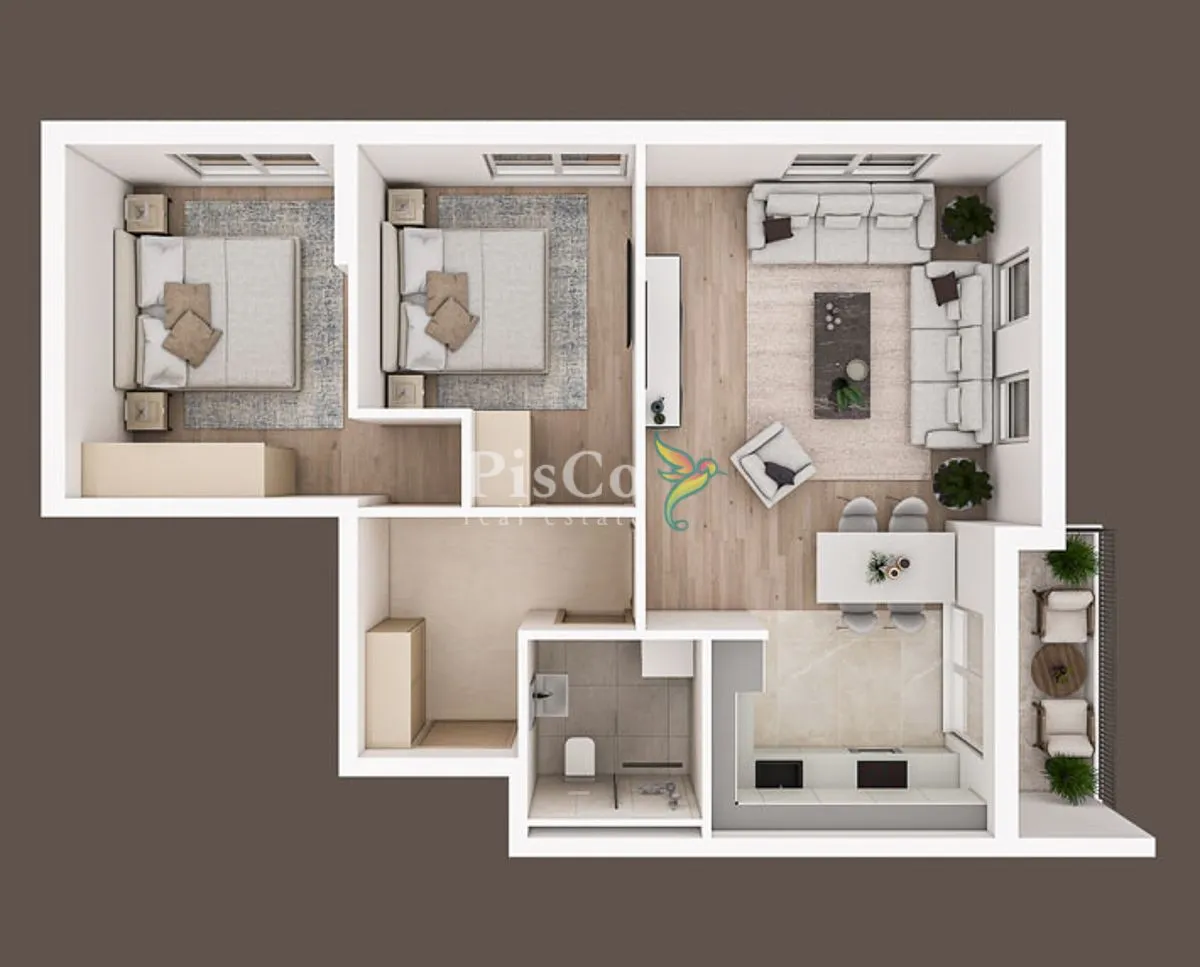 Prodaja, dvosoban stan, 63m², Zabjelo, Podgorica