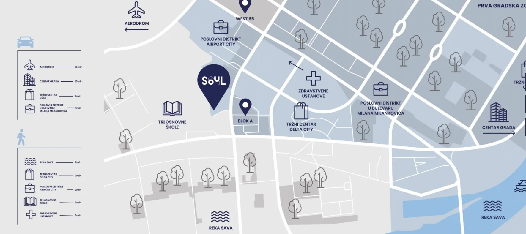 Prodaja, trosoban stan, 172m², Novi Beograd Blok 65, Novi Beograd Sve Podlokacije