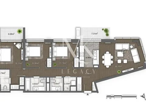 Prodaja, četvorosoban stan, 118m², Savski Venac, Beograd - image 4