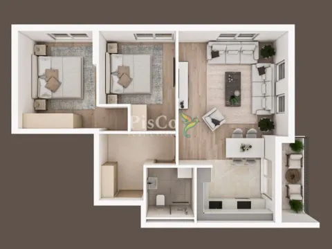 Prodaja, dvosoban stan, 63m², Zabjelo, Podgorica - image 2