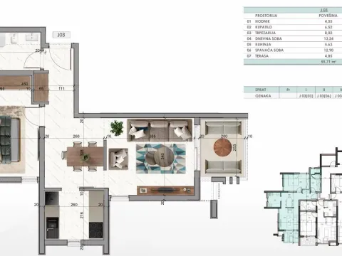Prodaja, jednosoban stan, 55m², Ilino, Bar - image 5