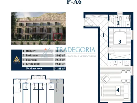 Prodaja, jednosoban stan, 50m², Prčanj, Kotor - image 6
