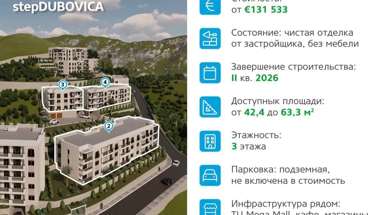 Sale, one bedroom apartment, 45m², Budva, Crna Gora