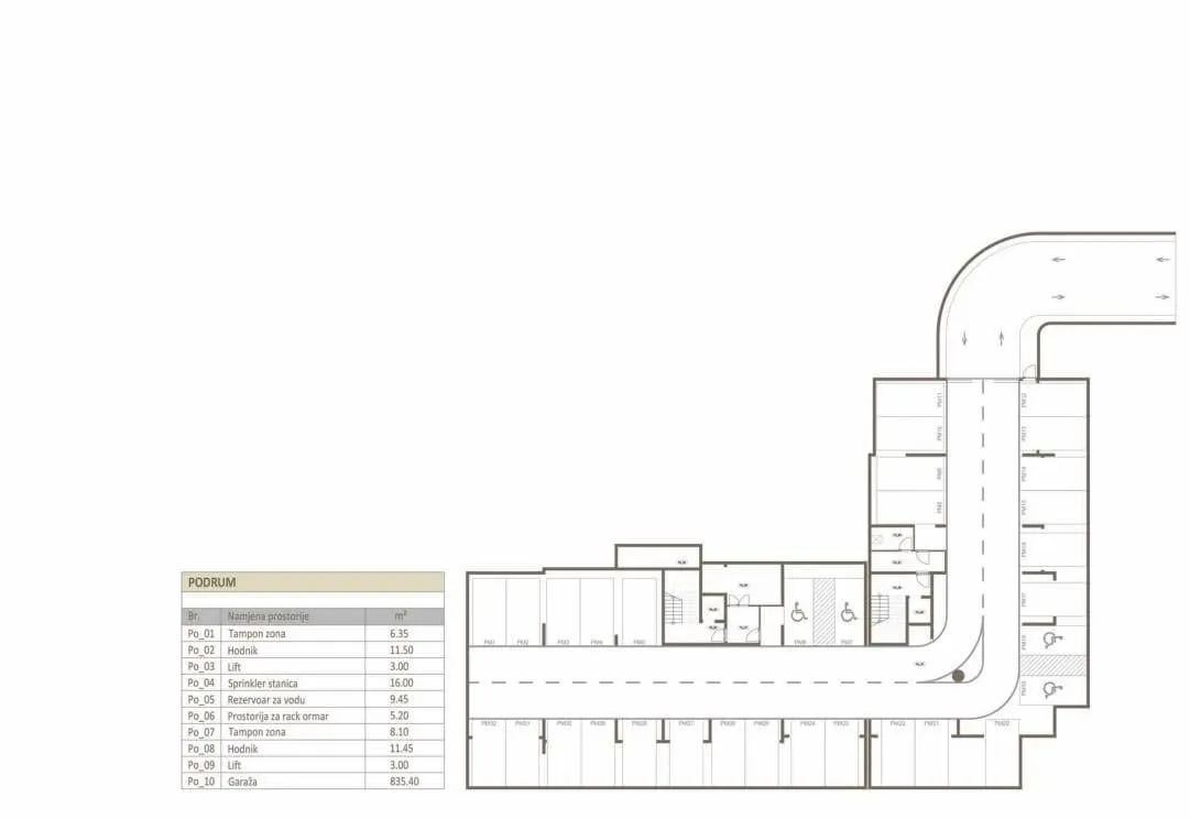 Prodaja, jednosoban stan, 44m², Stari Aerodrom, Podgorica