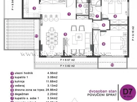 Prodaja, dvosoban stan, 98m², Tivat, Crna Gora - image 4
