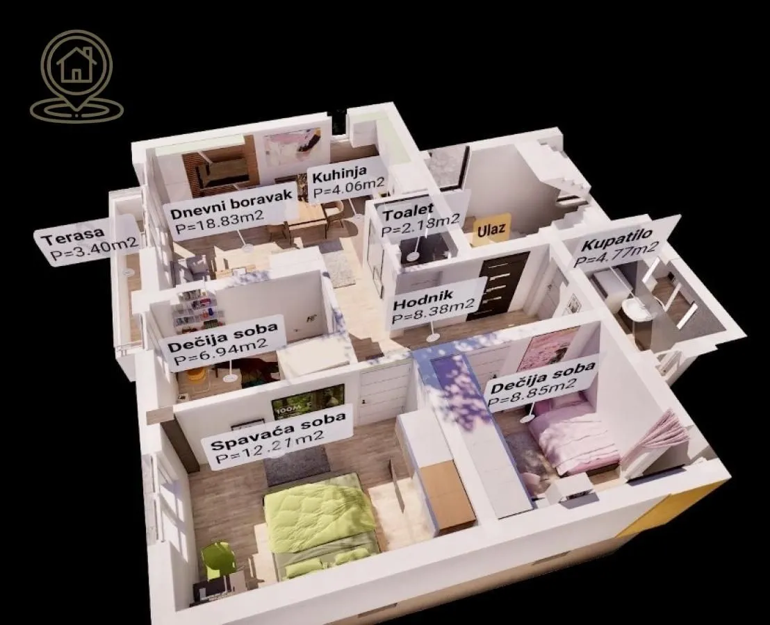 Prodaja, trosoban stan, 69m², Palilula, Niš