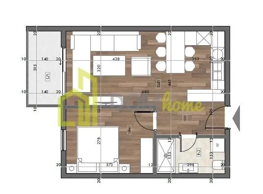 Prodaja, jednosoban stan, 43m², Donja Gorica, Podgorica