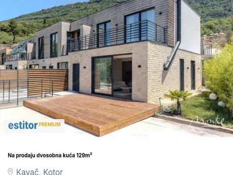 Sale, house, 129m², Kavač, Kotor
