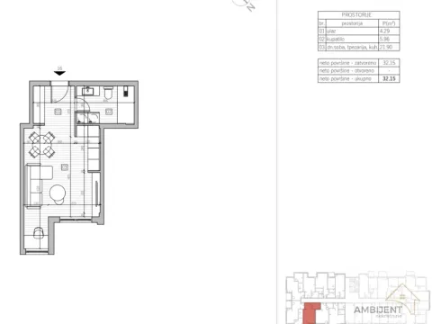 Sale, one bedroom apartment, 32m², Nova Pazova, Stara Pazova - image 12