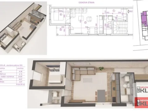Prodaja, dvosoban stan, 44m², Adice, Novi Sad Sve Podlokacije - image 3