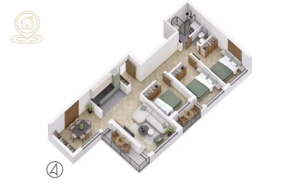 Sale, three bedroom apartment, 91m², Petrovaradin, Novi Sad