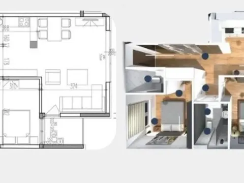 Sale, three bedroom apartment, 73m², Dušanovac, Voždovac Sve Podlokacije - image 8