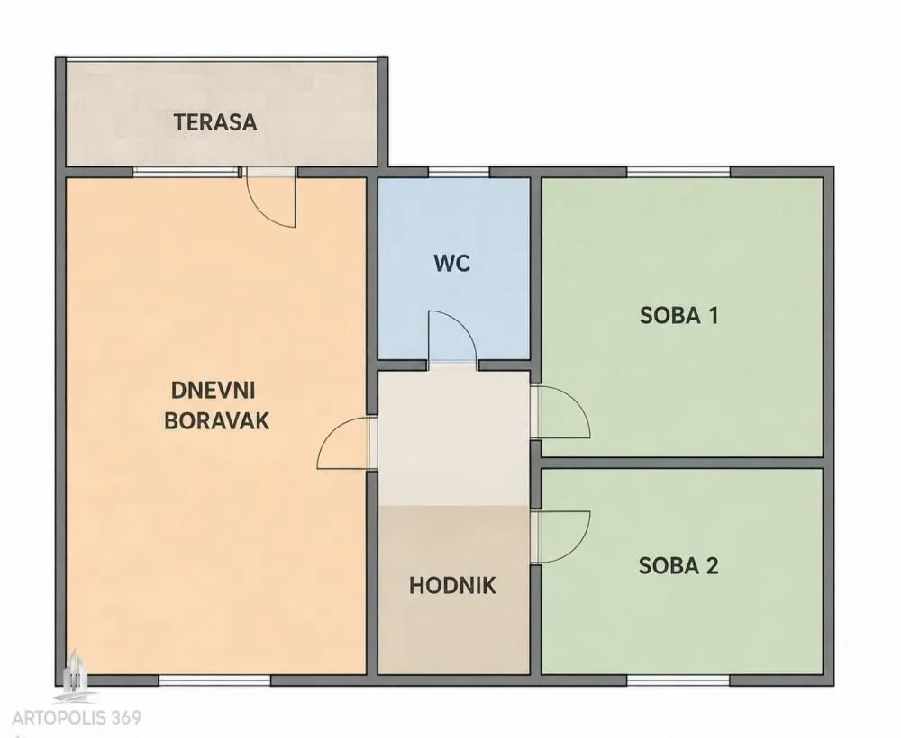Prodaja, trosoban stan, 56m², Zemun Sve Podlokacije, Beograd